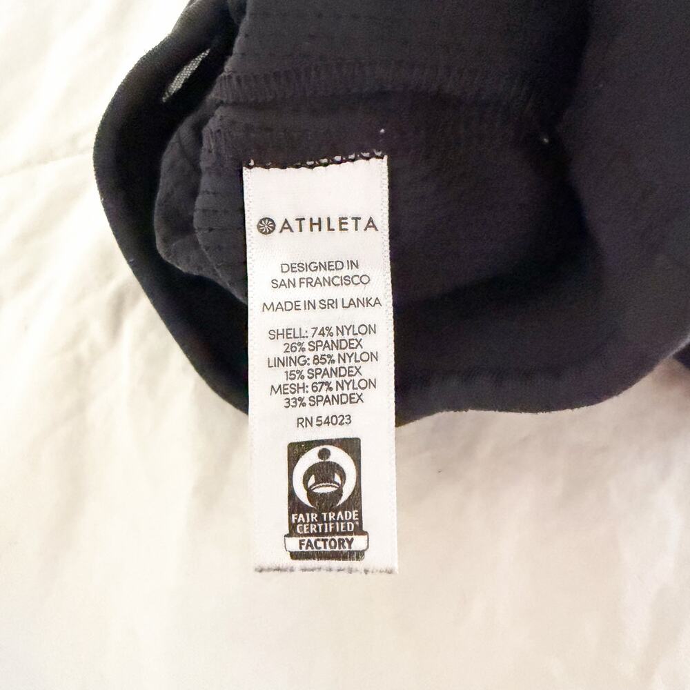 Athleta Black Strappy Racerback Sports Bra Medium Medium Support - Picture 4 of 4